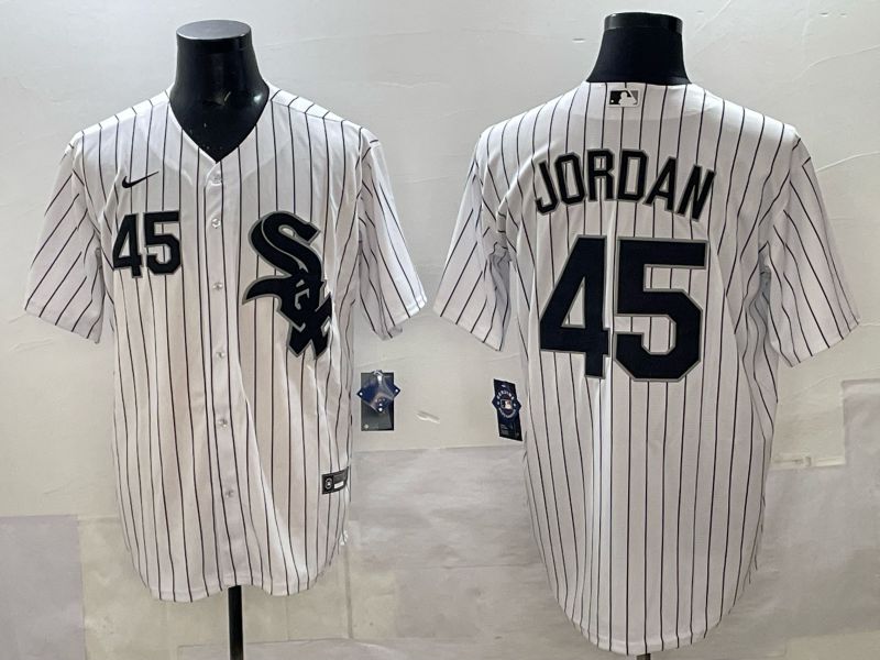 Men Chicago White Sox #45 Jordan white Nike MLB 2025 jersey 011